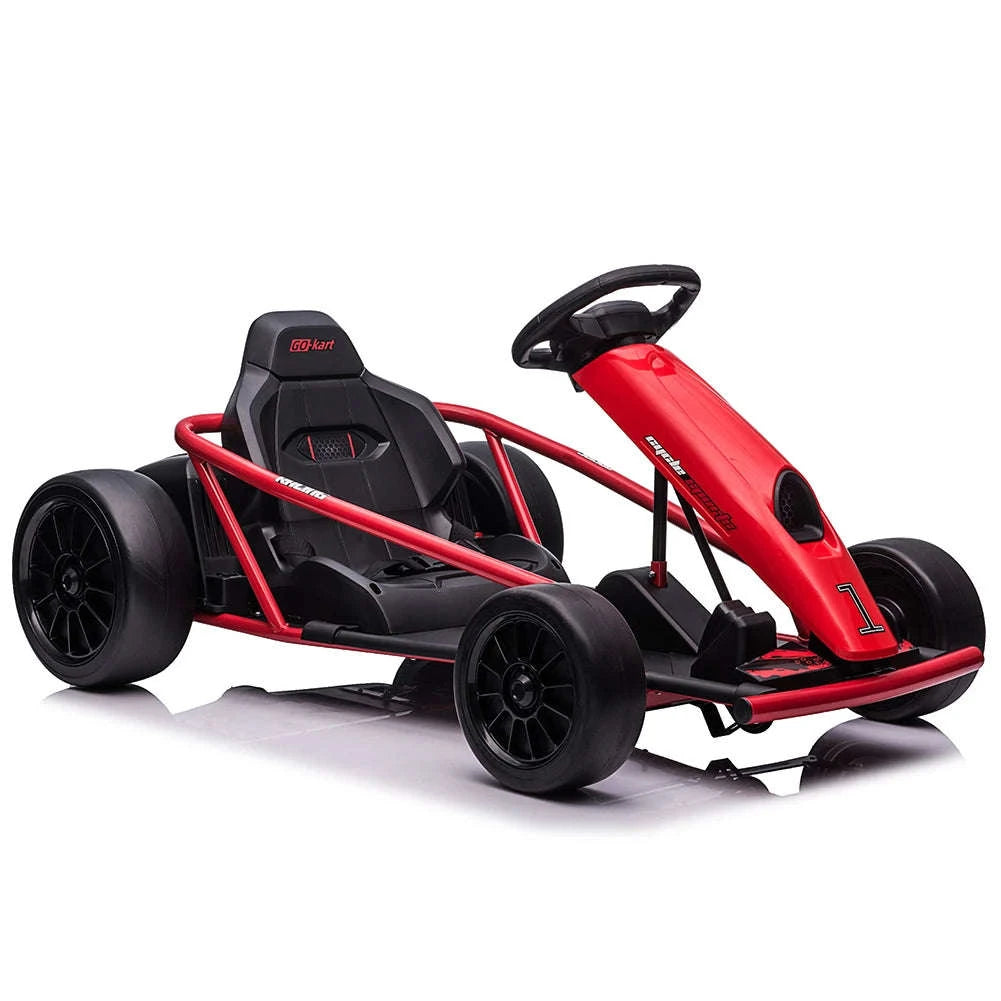24V Electric Go Kart Drift Car for Kids-Rose red / United States