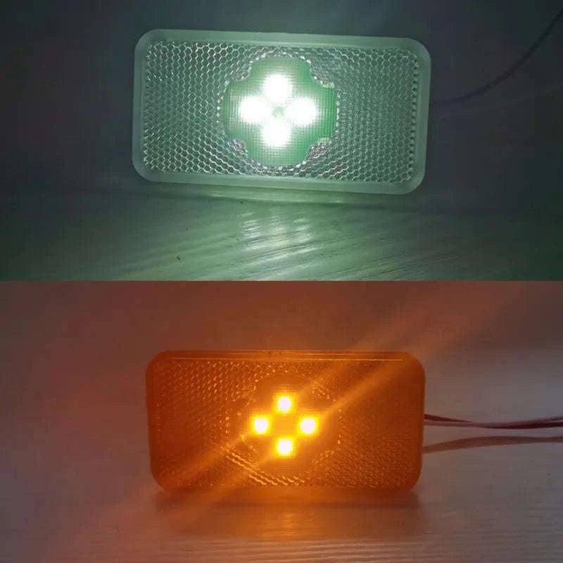 24V LED Side Marker Lights, Amber, 2pcs-8pcs amber