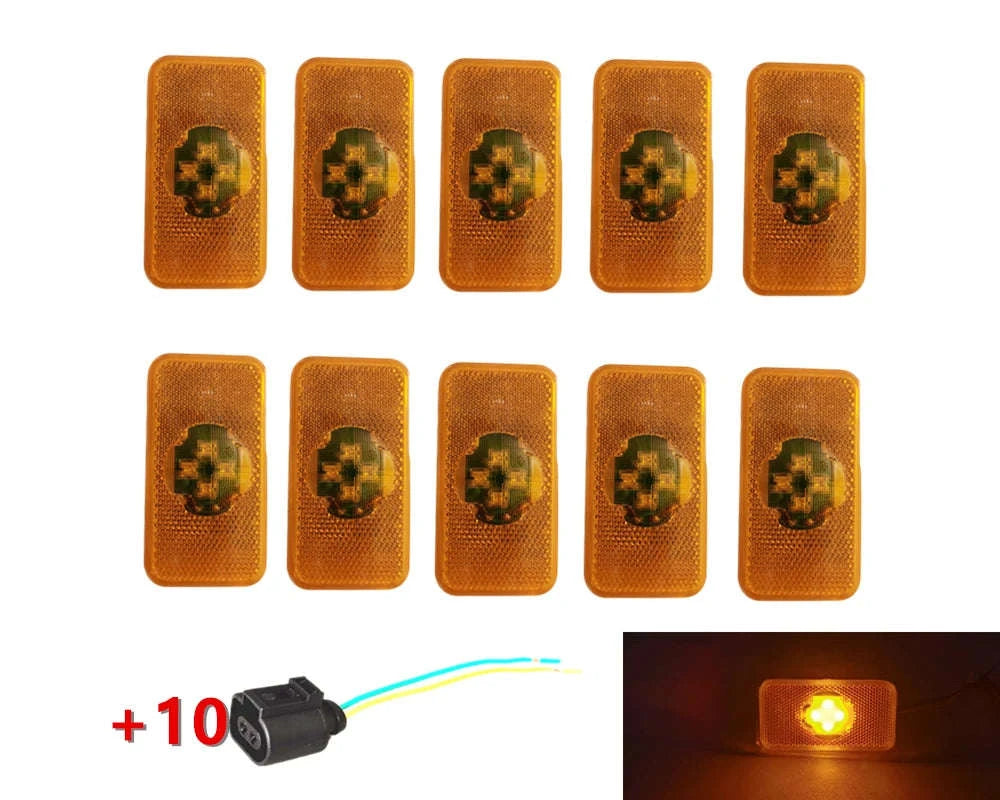 24V LED Side Marker Lights, Amber, 2pcs-8pcs amber
