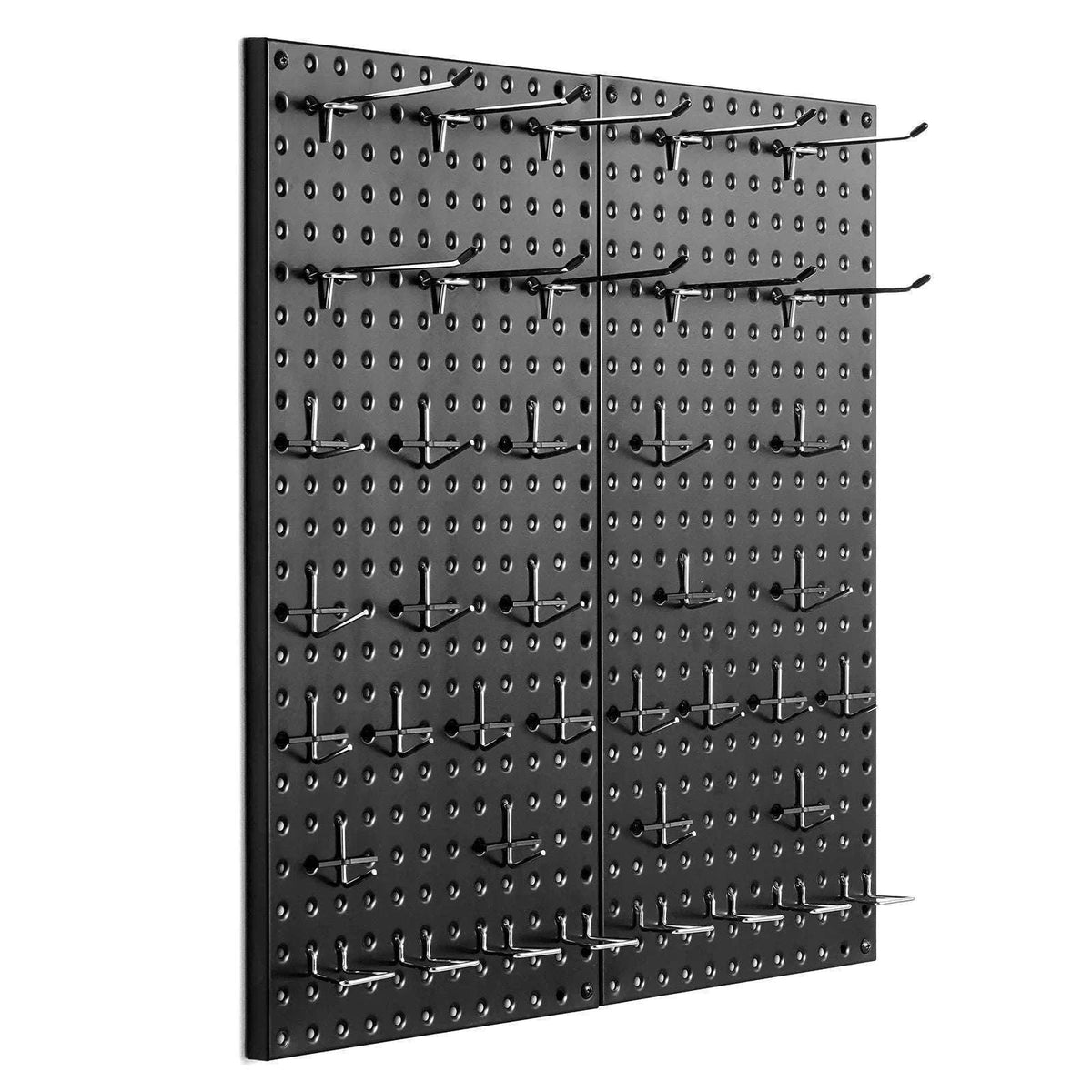 24x12 Metal Pegboard Wall Organizer Panels with Hooks Set-4pcs / United States