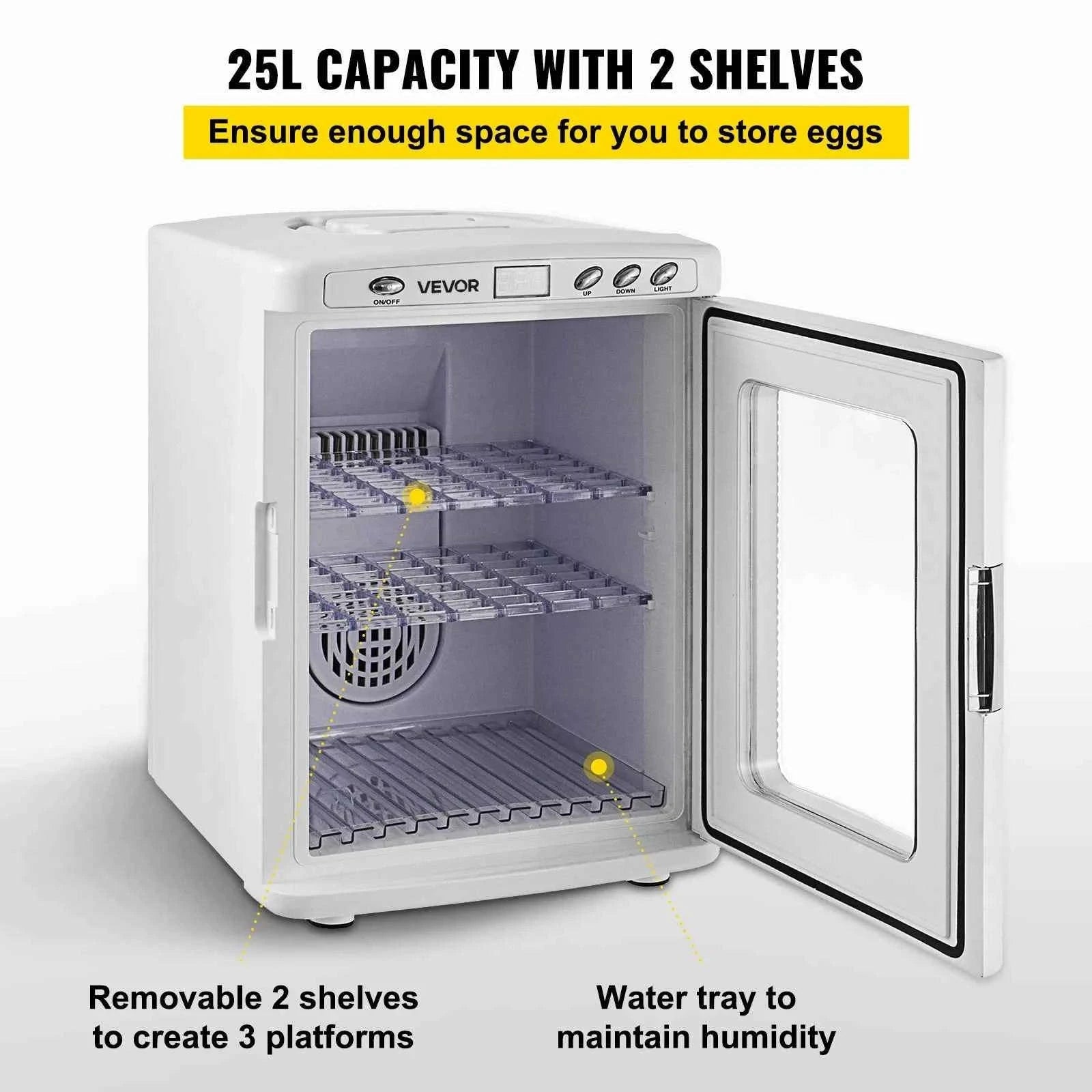 25 L Reptile Incubator Automatic Egg Breeding Hatchery-25L White / United States