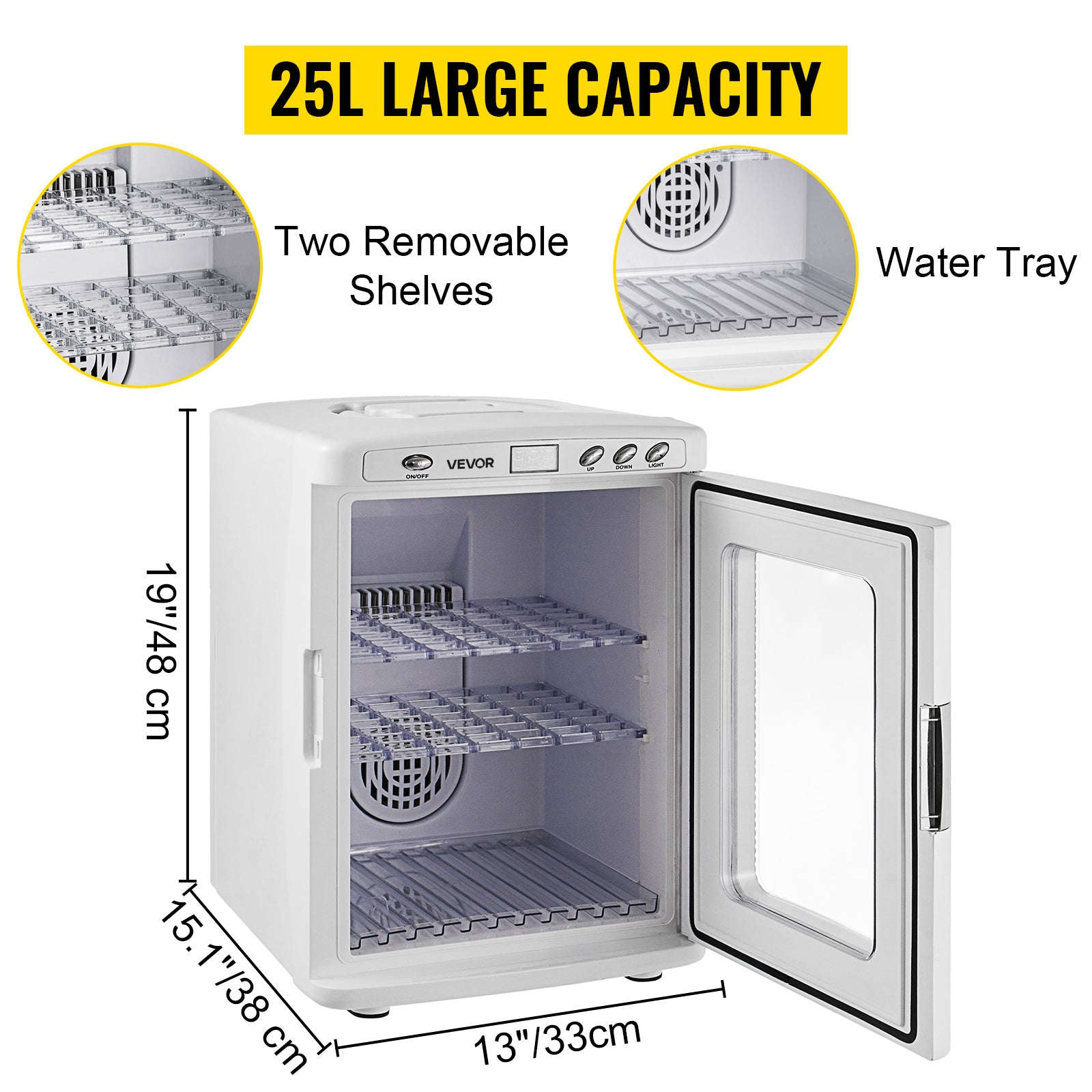 25 L Reptile Incubator Automatic Egg Breeding Hatchery-25L White / United States