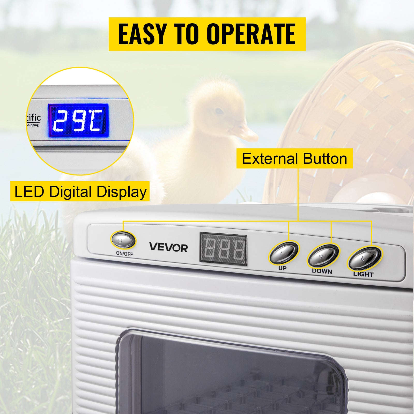 25 L Reptile Incubator Automatic Egg Breeding Hatchery-25L White / United States