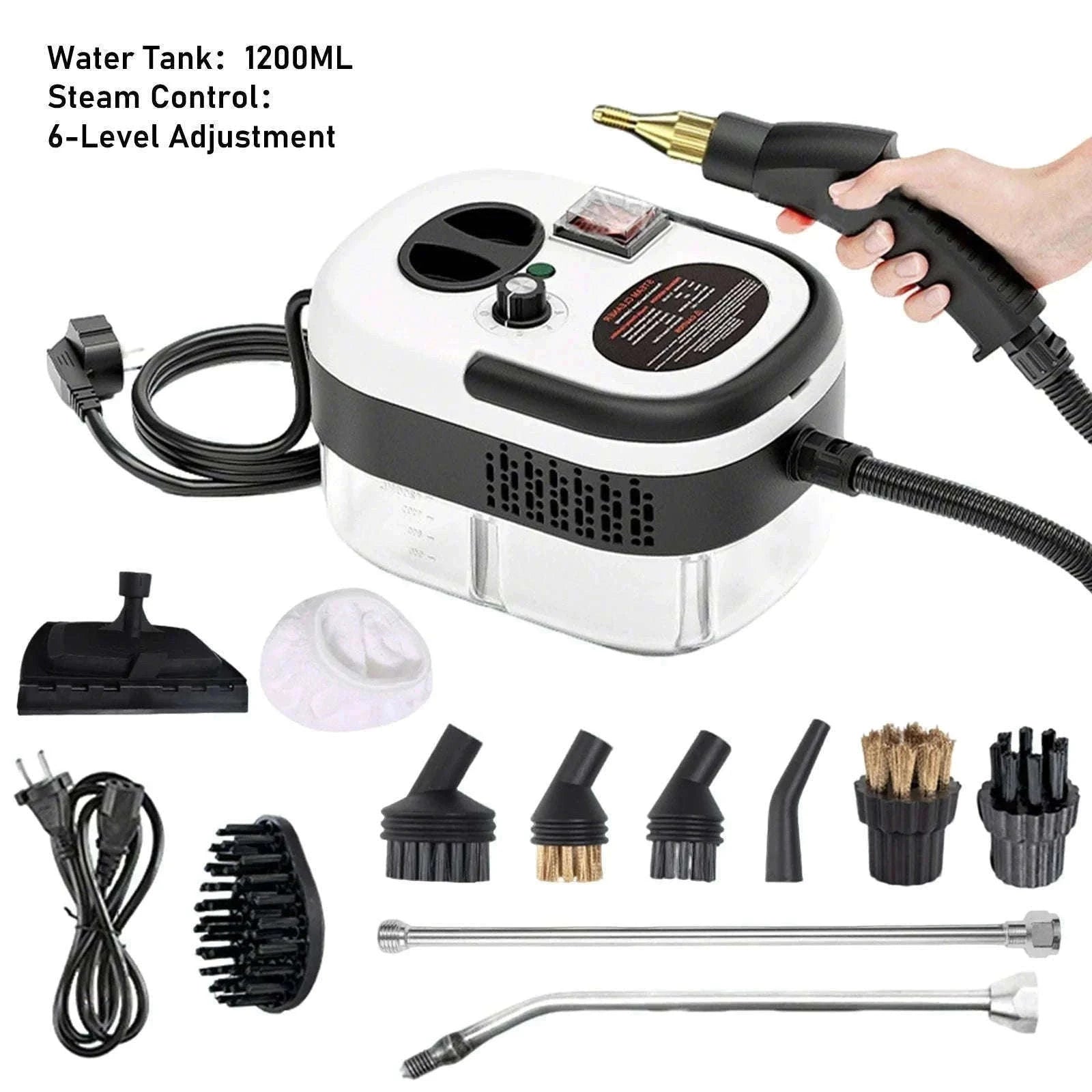 2500W Handheld Steam Cleaner with 3Bar Pressure & 1600ML Tank-Yellow / france / 220 V|EU