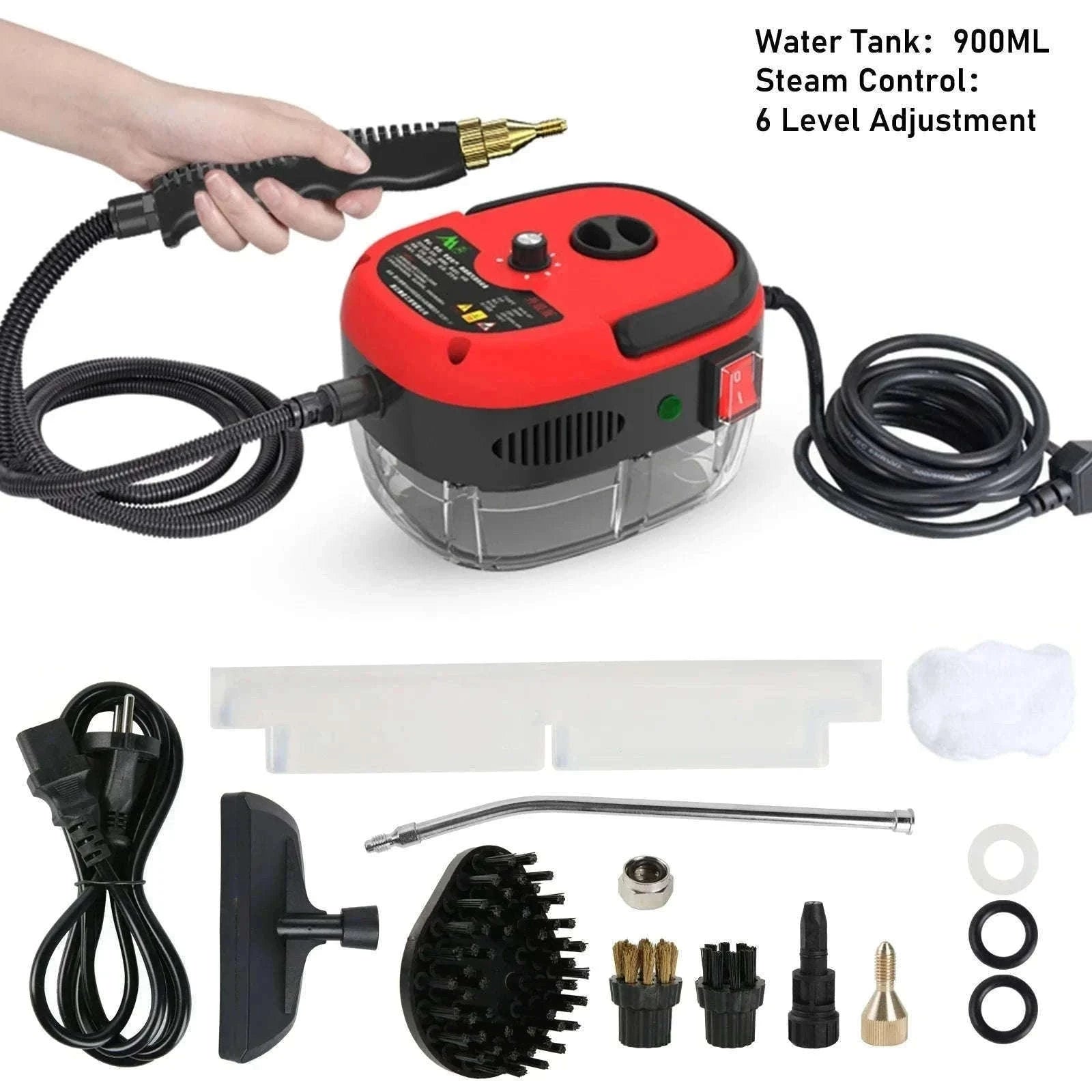 2500W Handheld Steam Cleaner with 3Bar Pressure & 1600ML Tank-Yellow / france / 220 V|EU