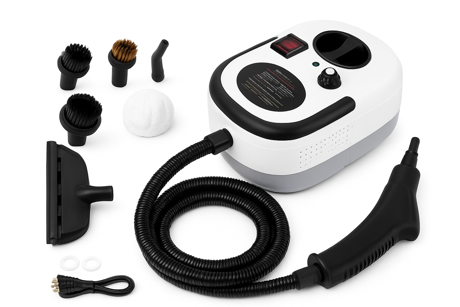 2500W håndholdt damprenser med 1200ml tank og tilbehør