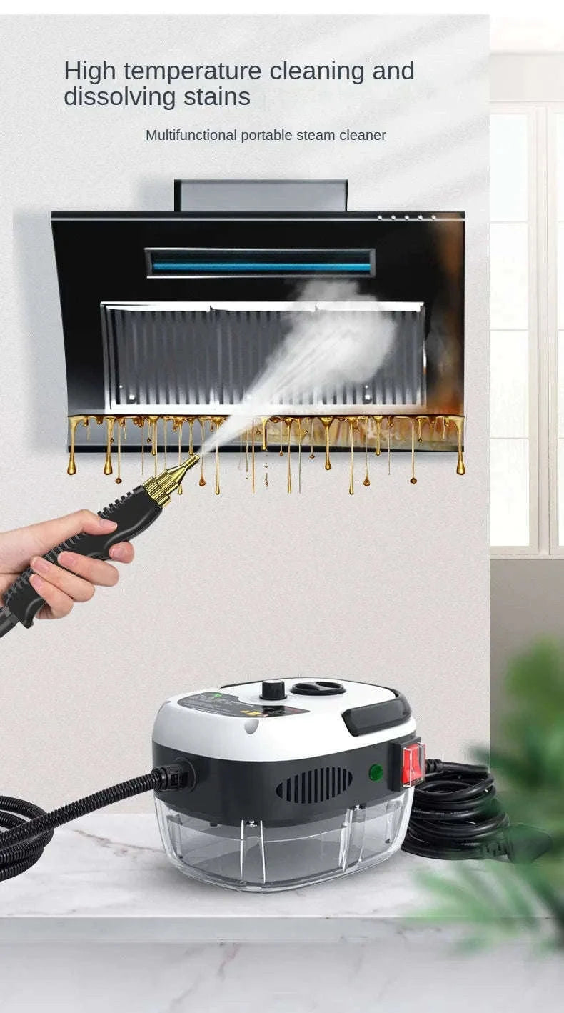 2500W Portable High Pressure Steam Cleaner for Home & Car-Upgraded White / 110 V