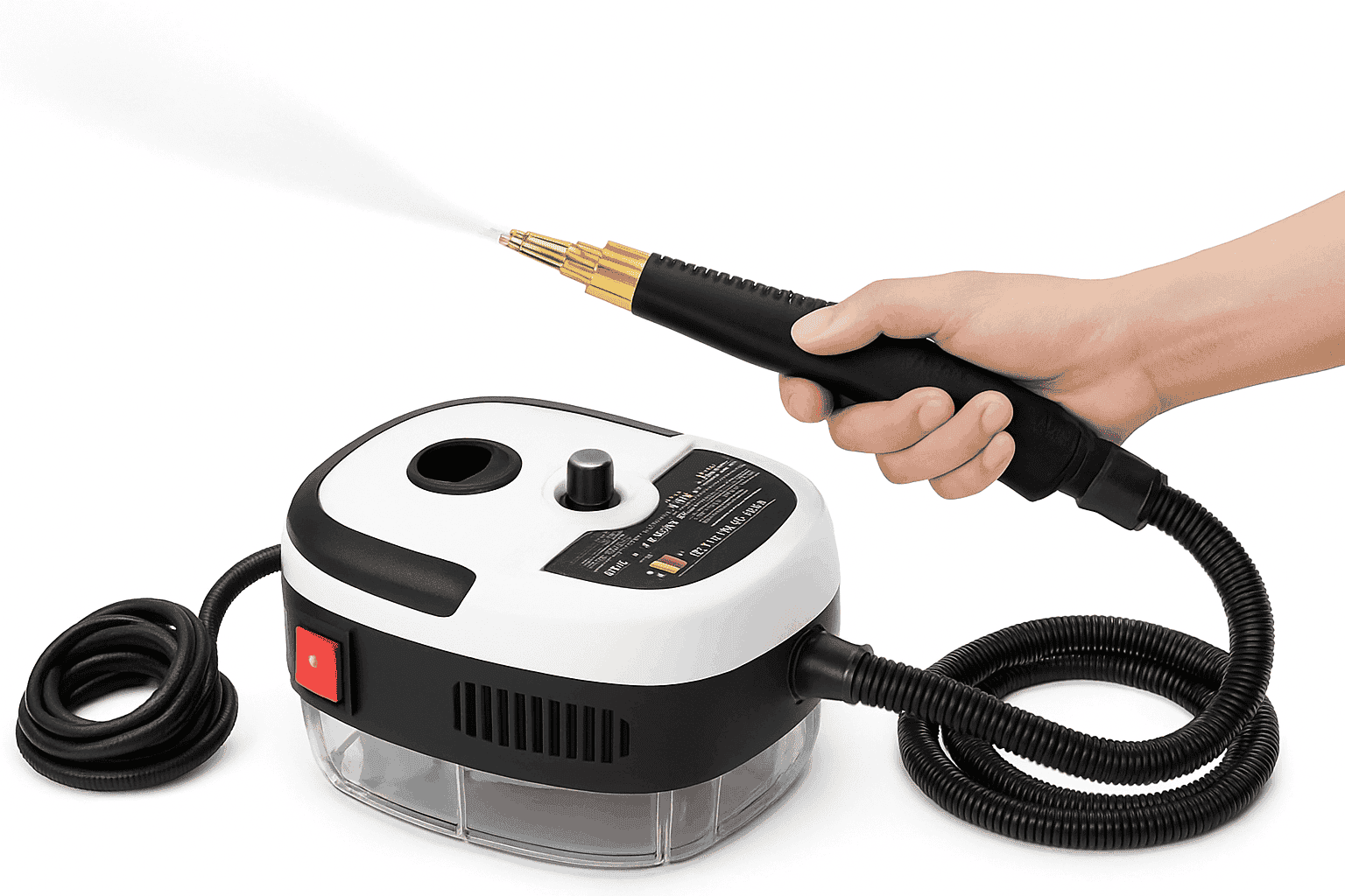 2500W Portable High Pressure Steam Cleaner for Home & Car-Upgraded White / 110 V