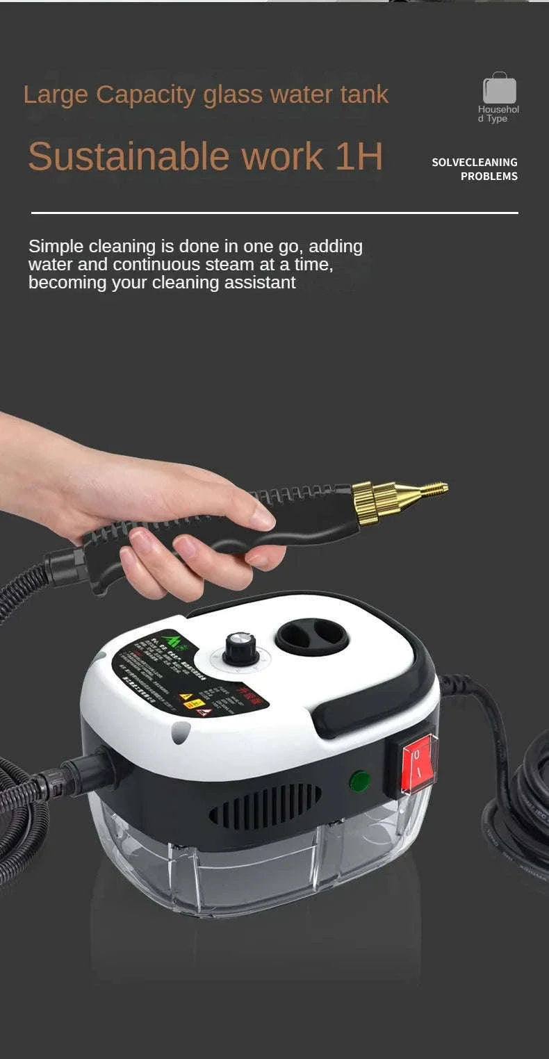 2500W Portable High Pressure Steam Cleaner for Home & Car-Upgraded White / 110 V