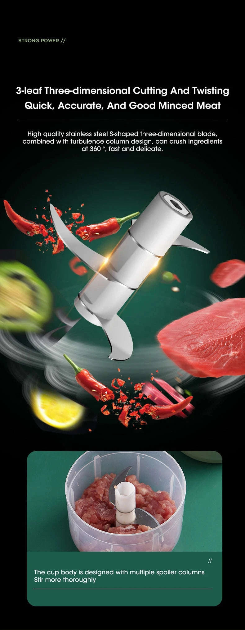 250ml Electric Garlic Masher and Portable Food Chopper-250ml Green