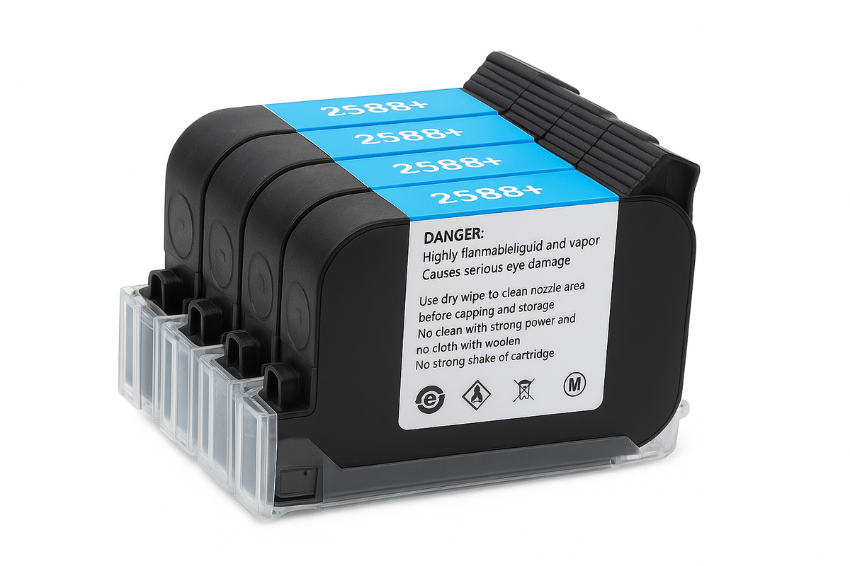 2588+ 2588 2588+M 42ML Black Red Blue Green Ink Cartridge Quick-drying 12.7mm Print Height Universal for Handheld Inkjet Printer - Spy-shop.com