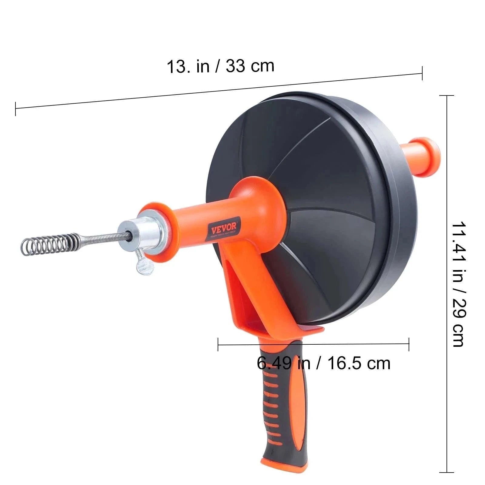 25ft Drain Auger Plumbing Snake with Drill Attachment for Clogs-Manual-feed / spain