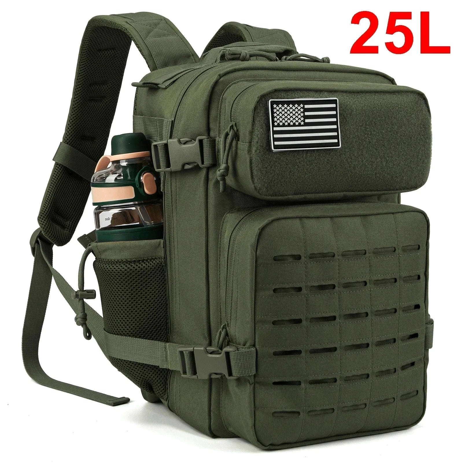 25L/45L Tactical Backpack with Water Bottle Holder-25L Gray / spain