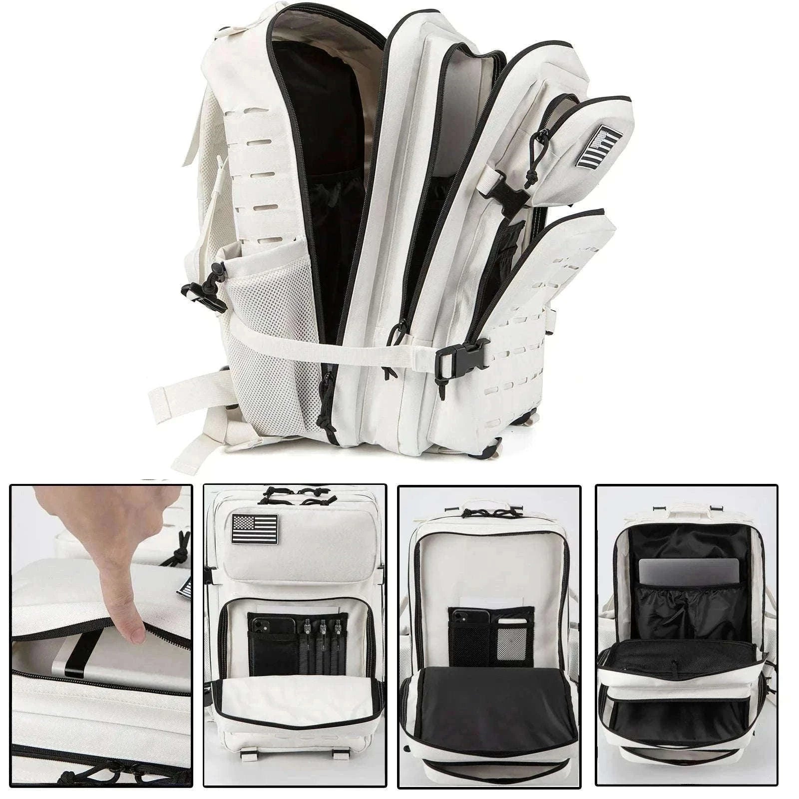 25L/45L Tactical Backpack with Water Bottle Holder-25L Gray / spain