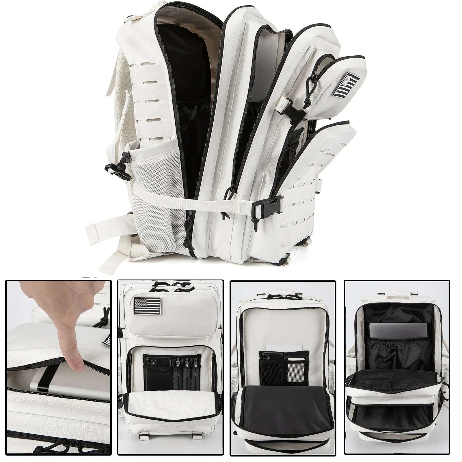 25L/45L Tactical Backpack with Water Bottle Holder-25L Gray / spain