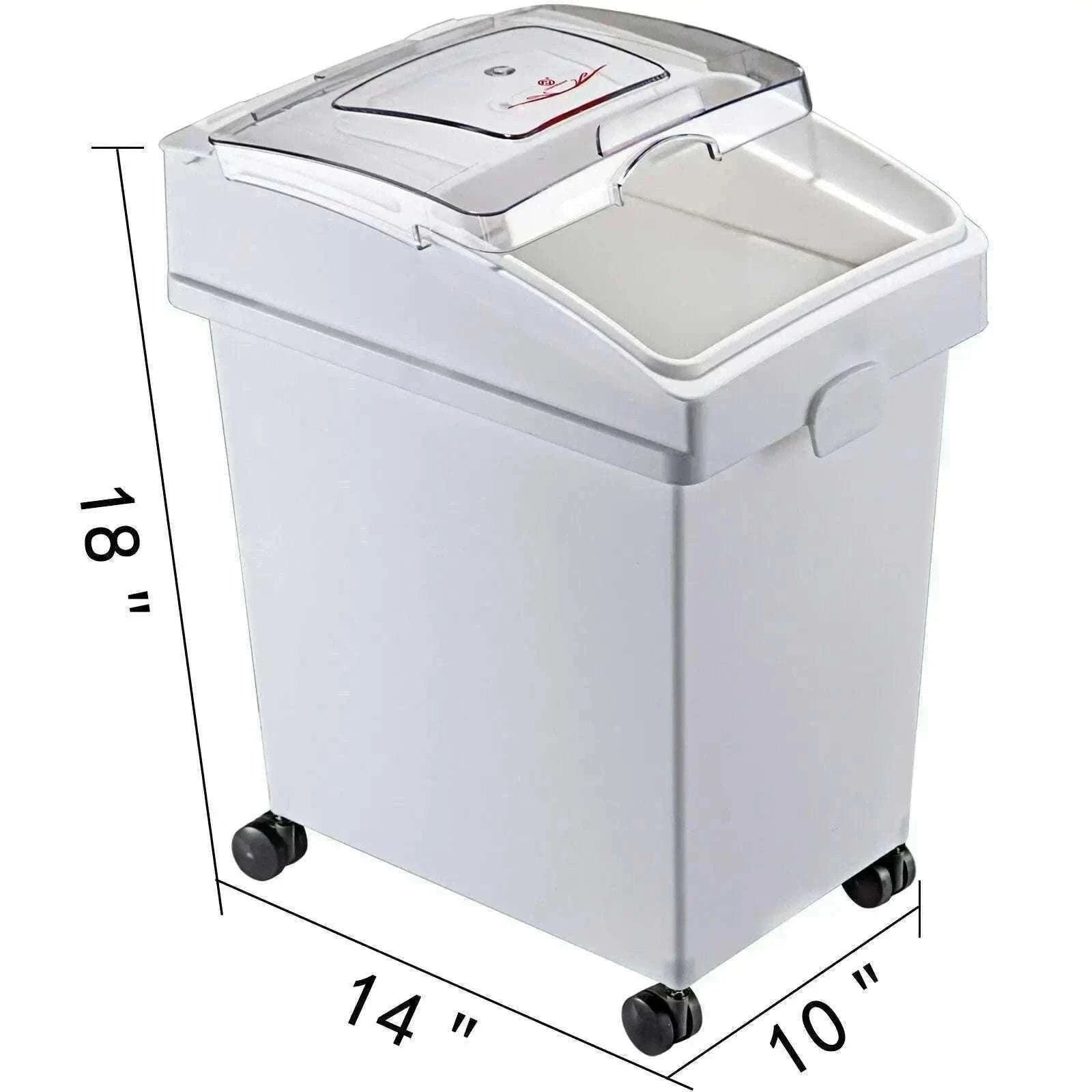 25L Ingredient Storage Bin with Scoop & Wheels Dustproof Container-3 PCS / GERMANY