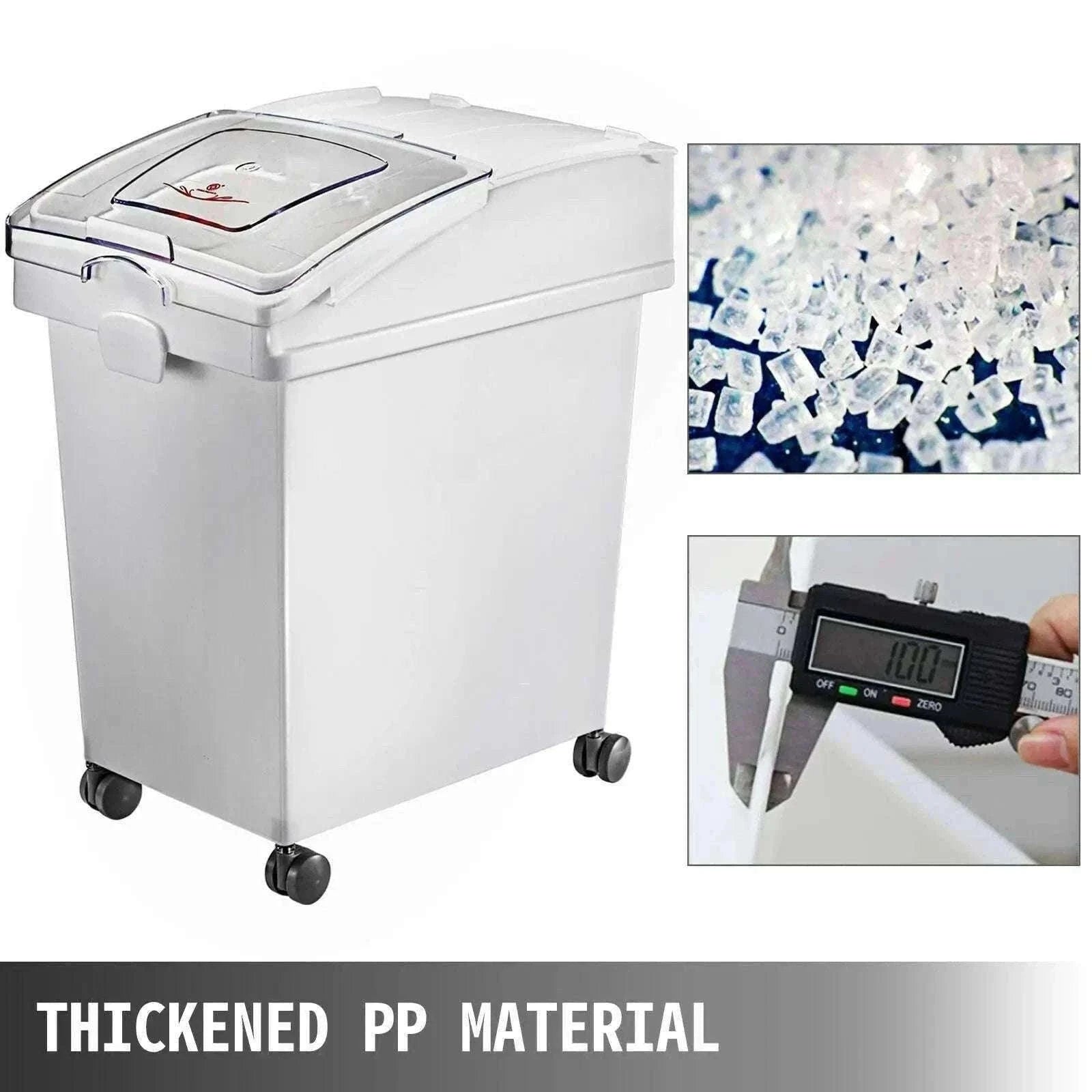 25L Ingredient Storage Bin with Scoop & Wheels Dustproof Container-3 PCS / GERMANY
