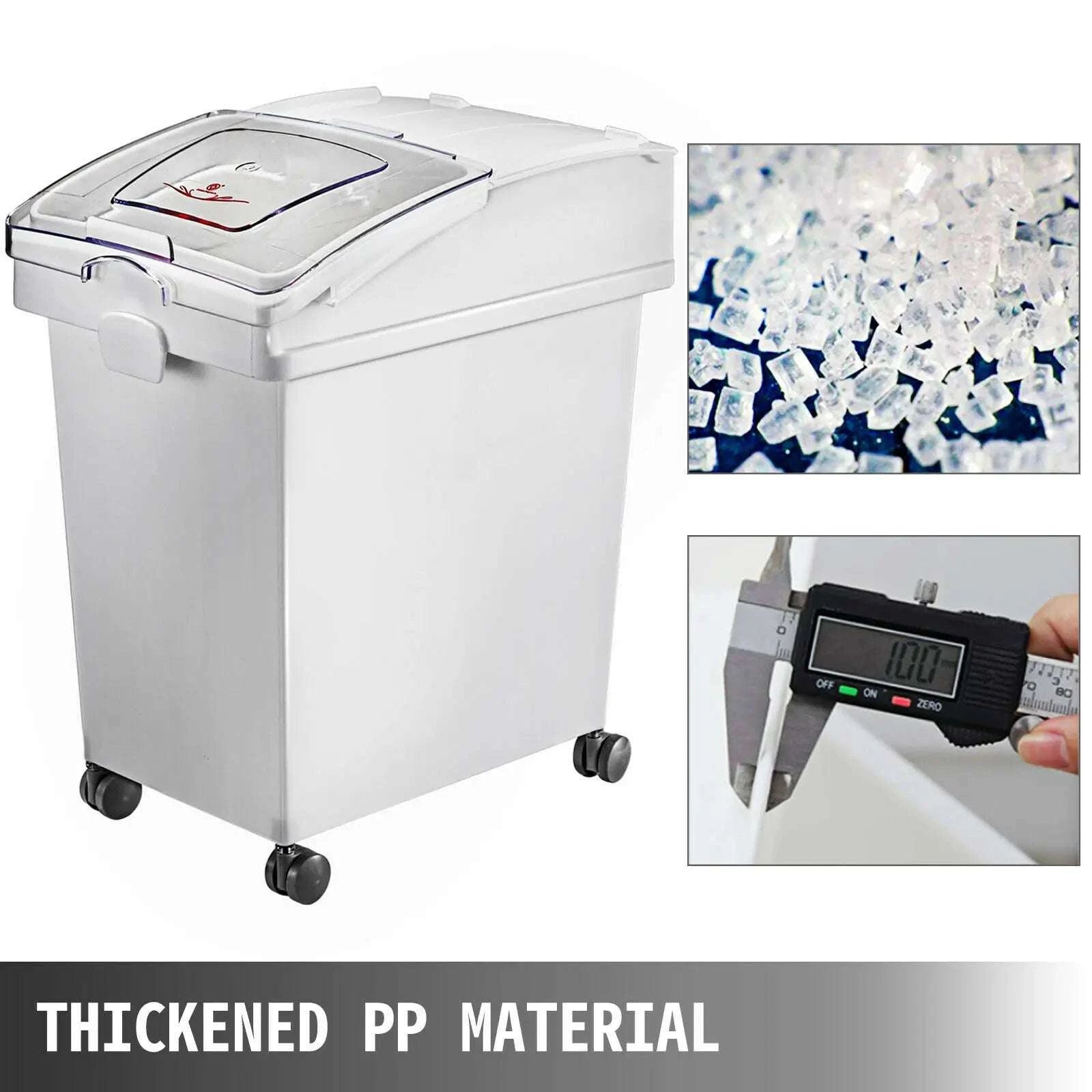 25L Ingredient Storage Bin with Scoop & Wheels Dustproof Container-3 PCS / GERMANY