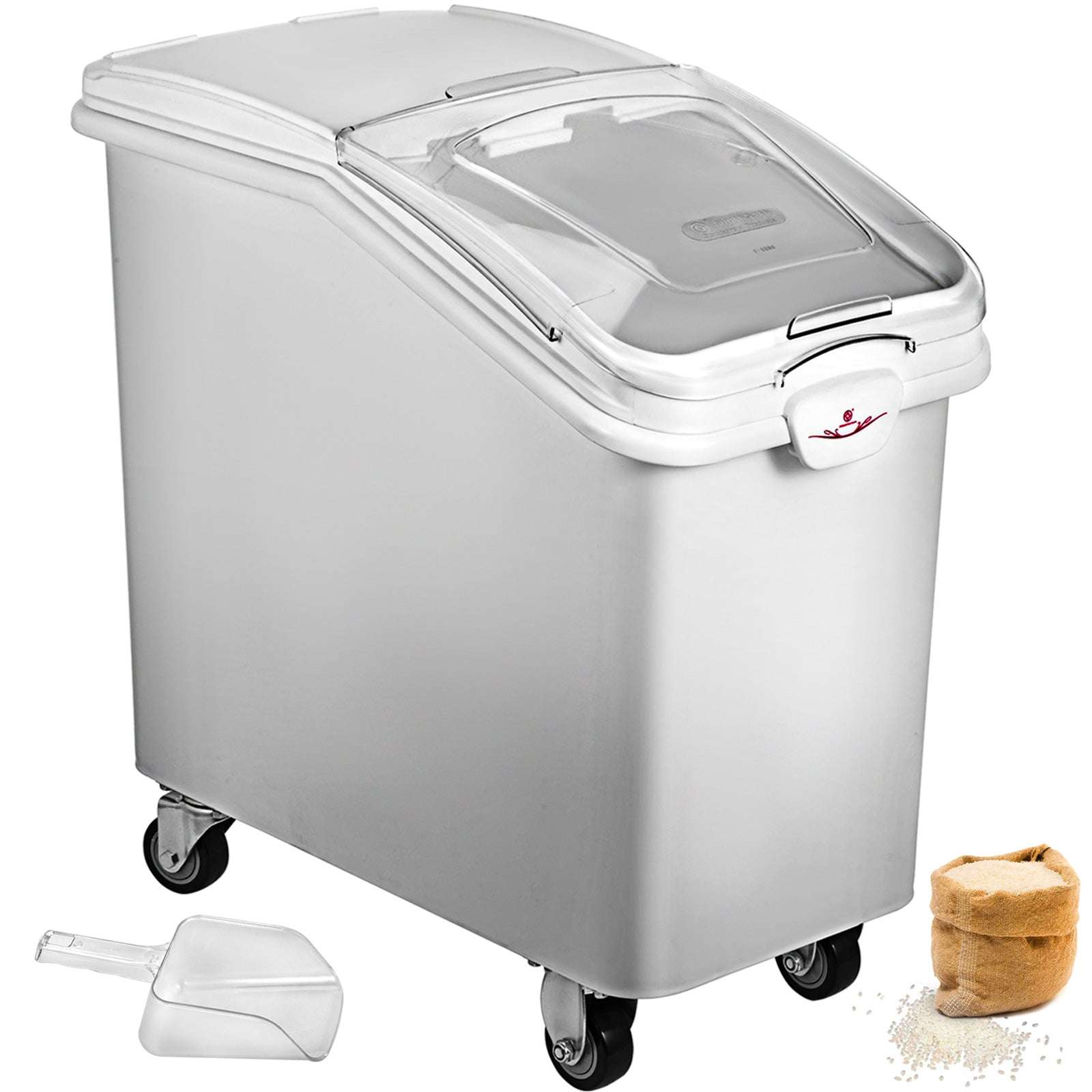 25L Ingredient Storage Bin with Scoop & Wheels Dustproof Container-3 PCS / GERMANY