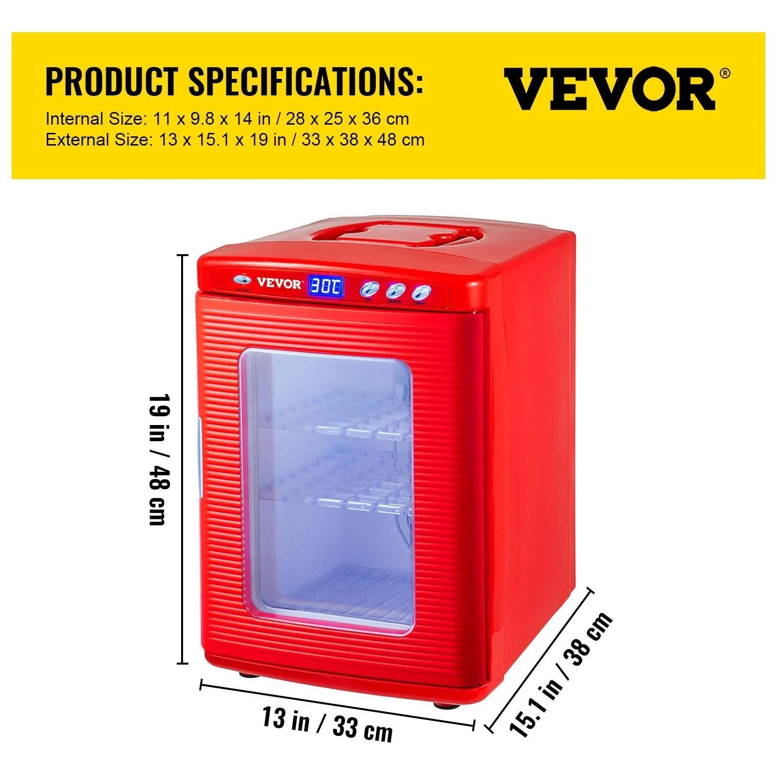 25L Reptile Egg Incubator with Temperature Control & LED Display-WHITE / United States