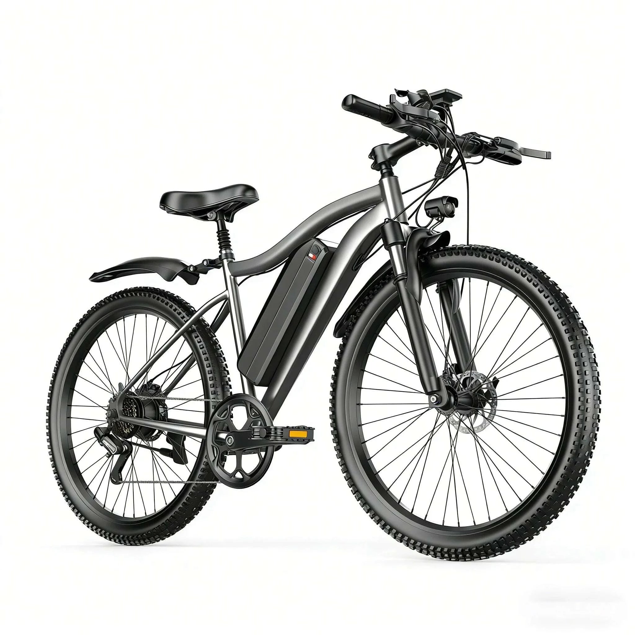 26" Electric Bike 48V 13Ah 7-Speed Commuter E-Bike-Black / 48V   10AH / United States