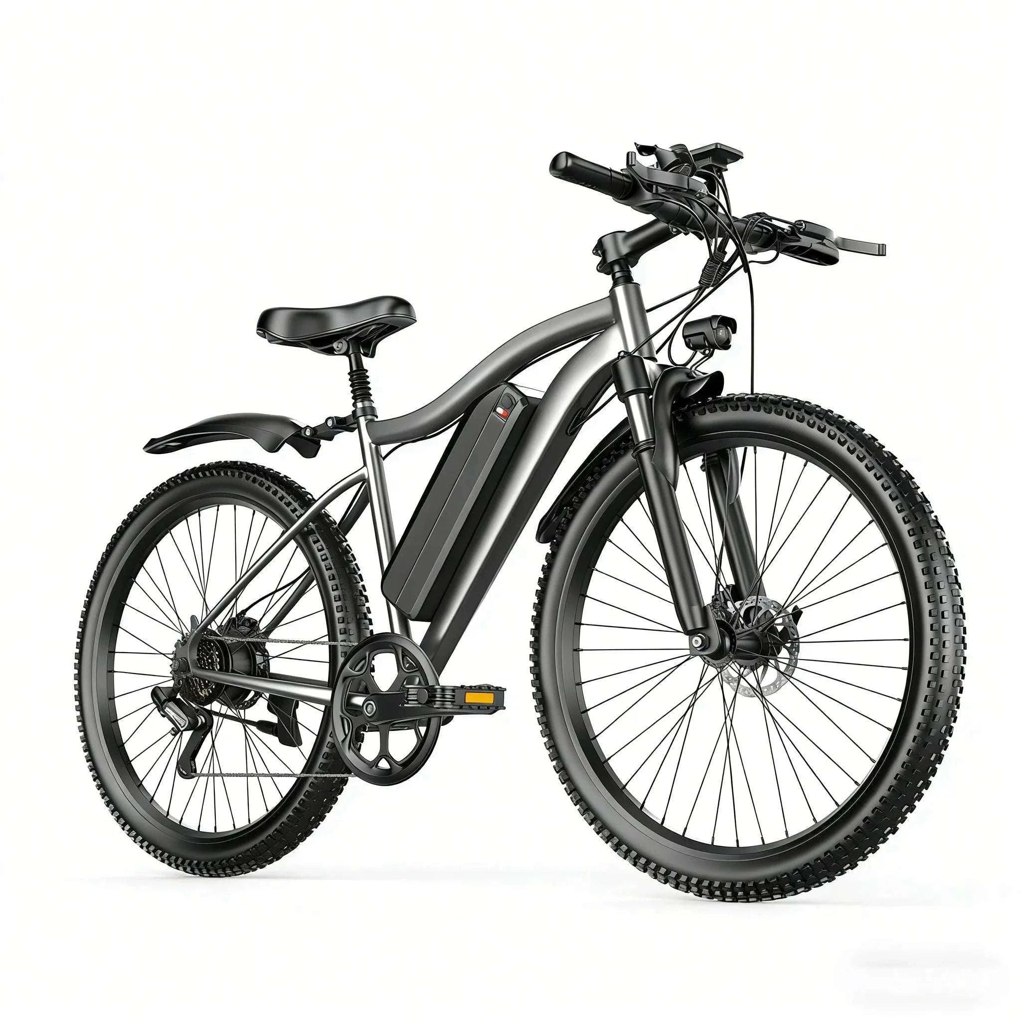 26" Electric Bike 48V 13Ah 7-Speed Commuter E-Bike-Black / 48V   10AH / United States
