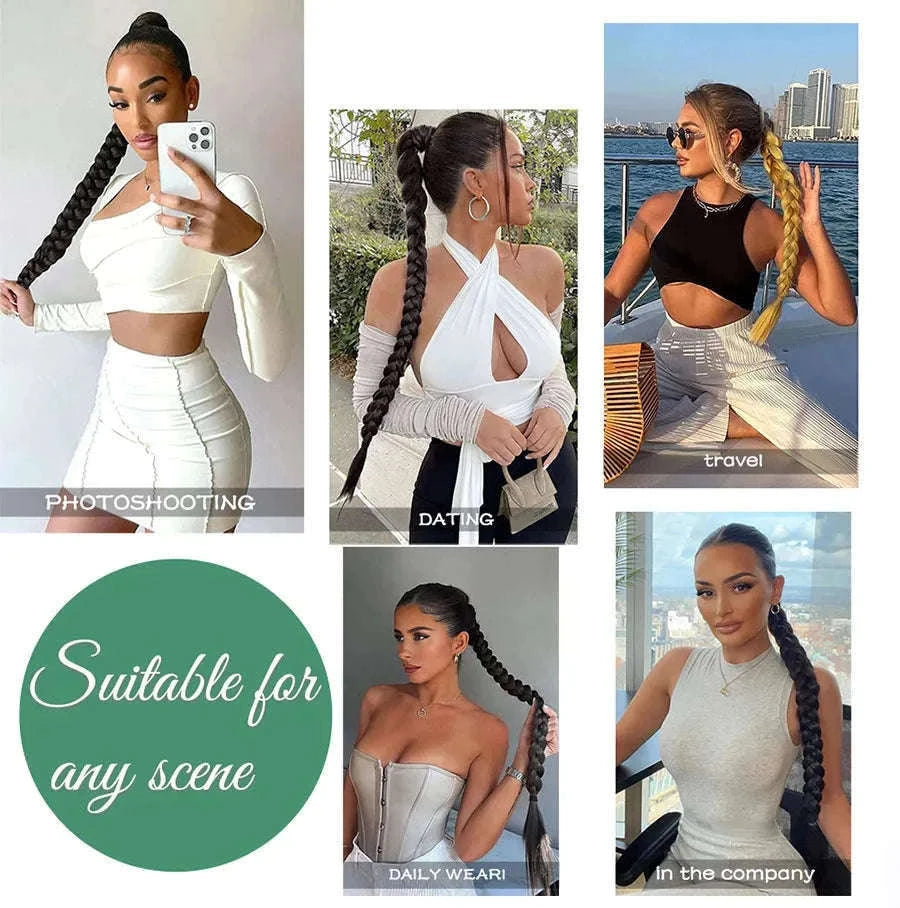 26-Inch Braided Ponytail Extension for a Sleek, Polished Look-4 / 26inches