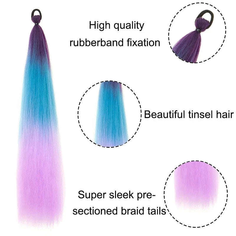 26-Inch Synthetic Ponytail Extension with Elastic Tie-B48 / 26inches