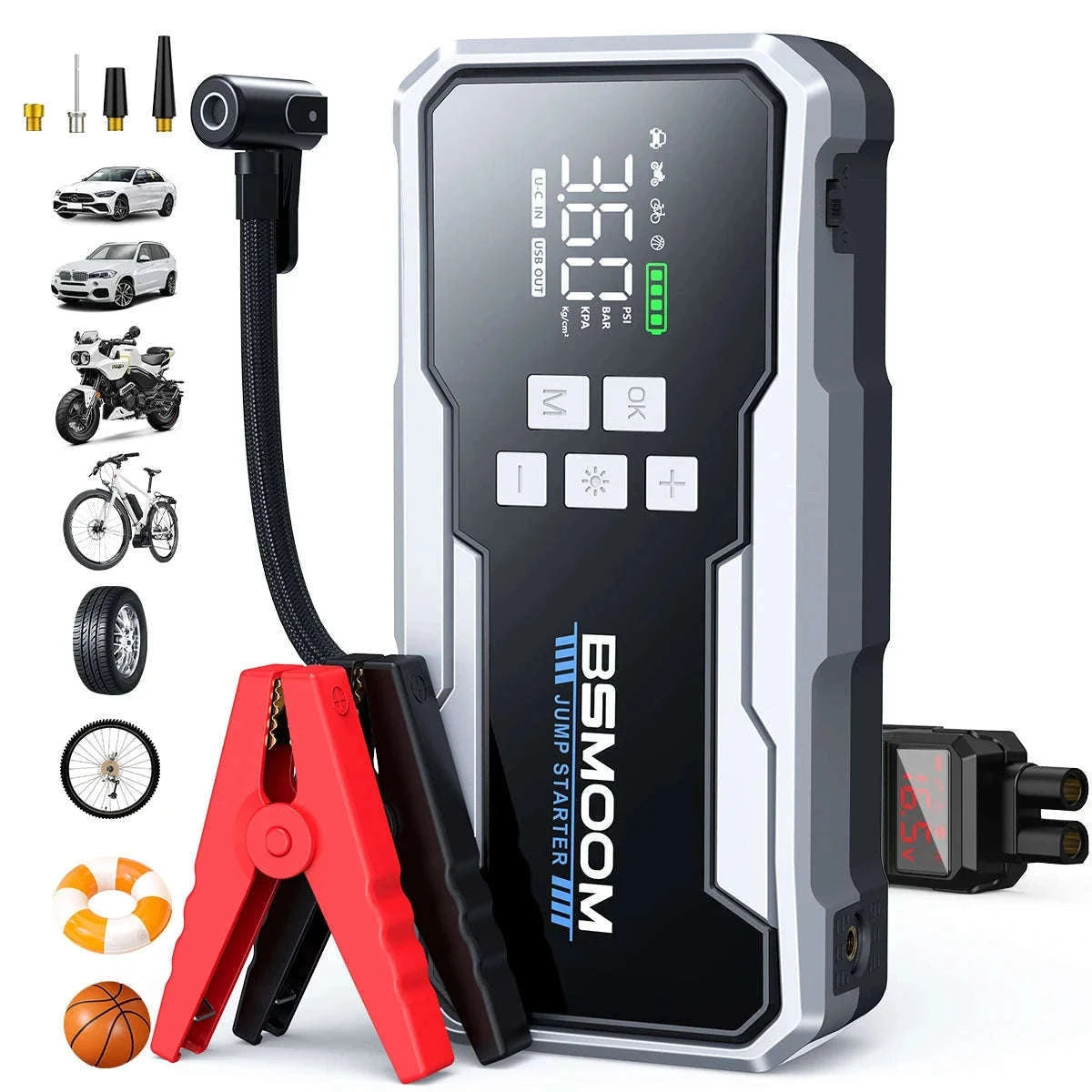 26800mAh Jump Starter with Air Compressor-26800mAh 99.16wh / Italy