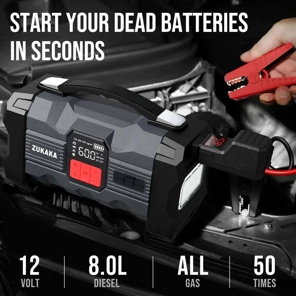 26800mAh Jump Starter with Air Compressor-26800mAh 99.16wh / Italy