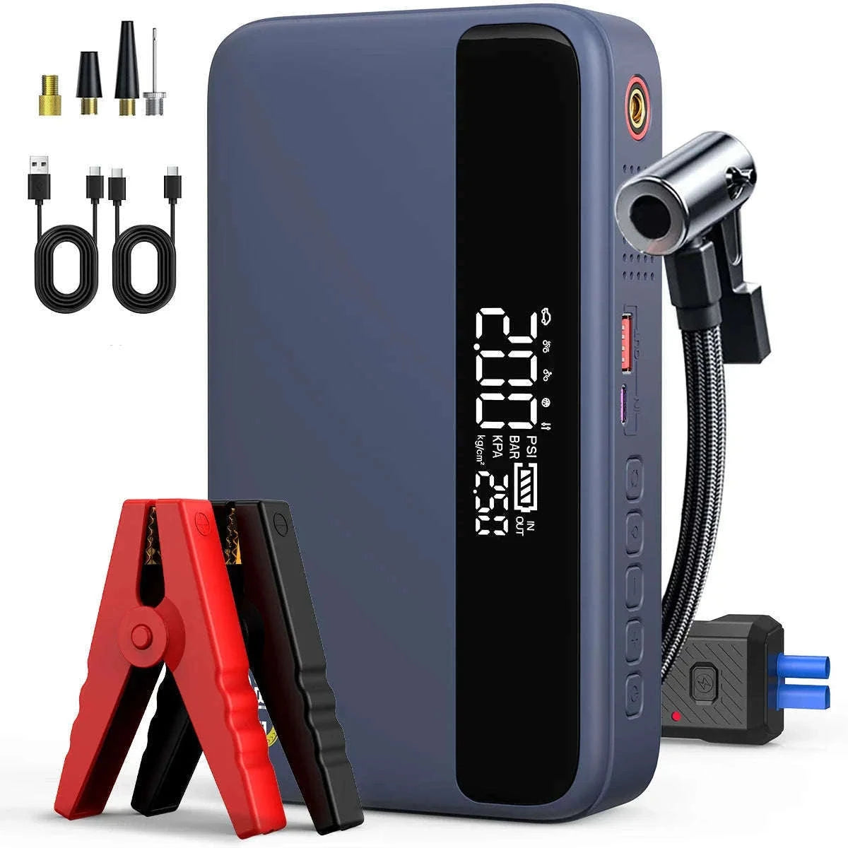 26800mAh Jump Starter with Air Compressor-26800mAh 99.16wh / Italy