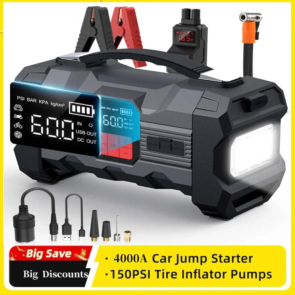 26800mAh Jump Starter with Air Compressor-26800mAh 99.16wh / Italy