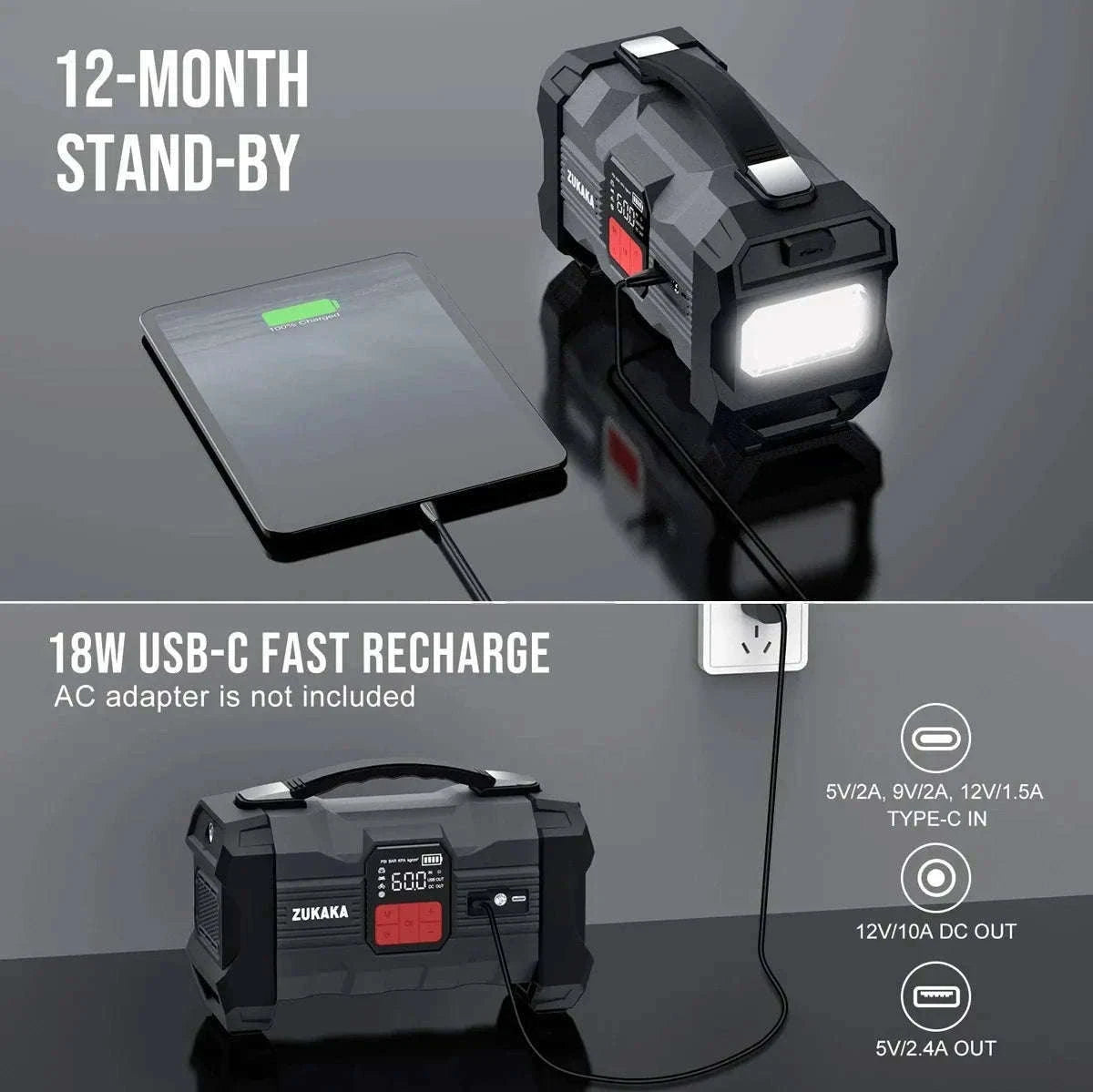26800mAh Jump Starter with Air Compressor-26800mAh 99.16wh / Italy