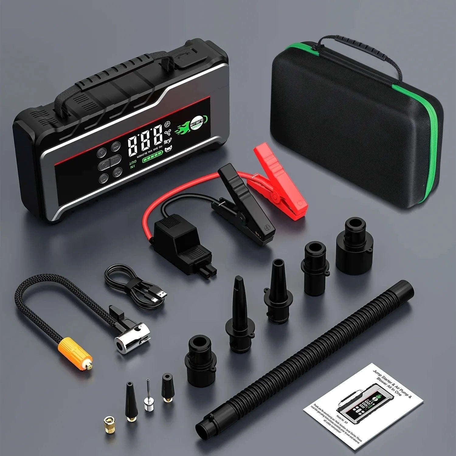 26800mAh Jump Starter with Air Compressor-26800mAh 99.16wh / Italy