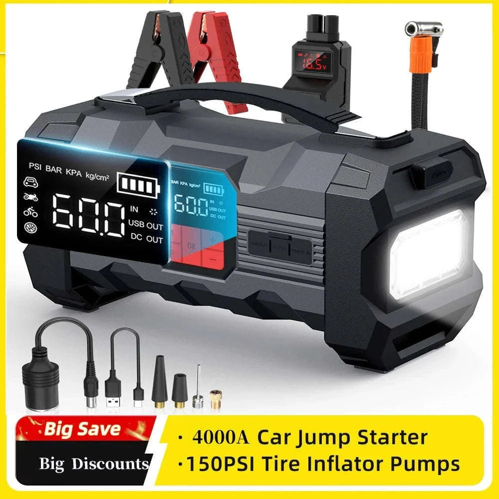 26800mAh Jump Starter with Air Compressor-26800mAh 99.16wh / Italy