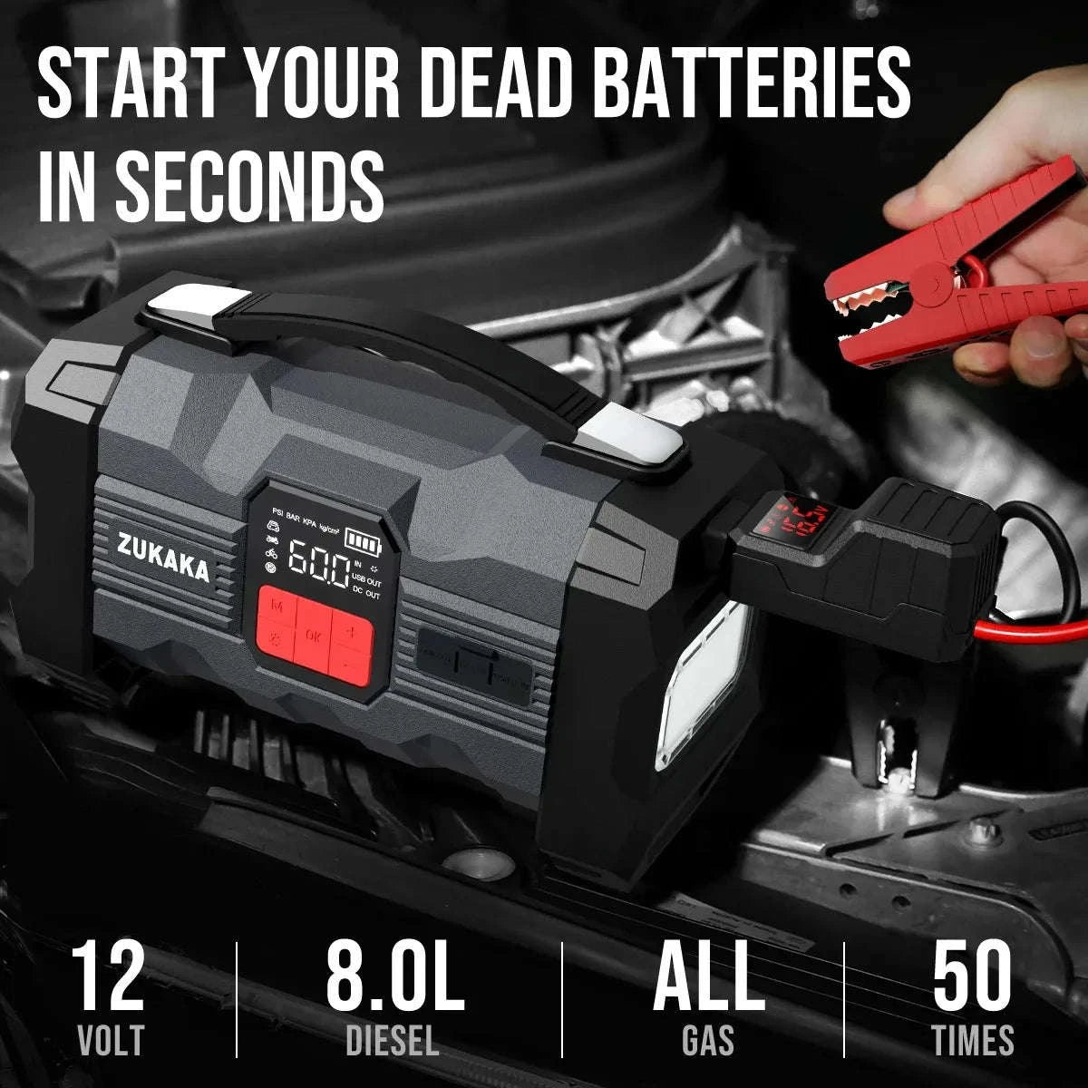 26800mAh Jump Starter with Air Compressor-26800mAh 99.16wh / Italy