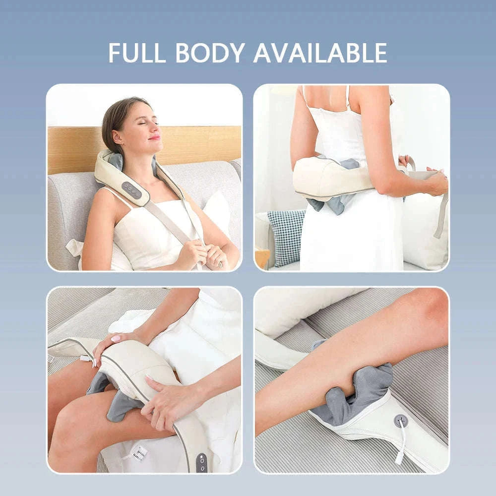 26W Brushless Neck and Shoulder Massager with Heat-20W-White