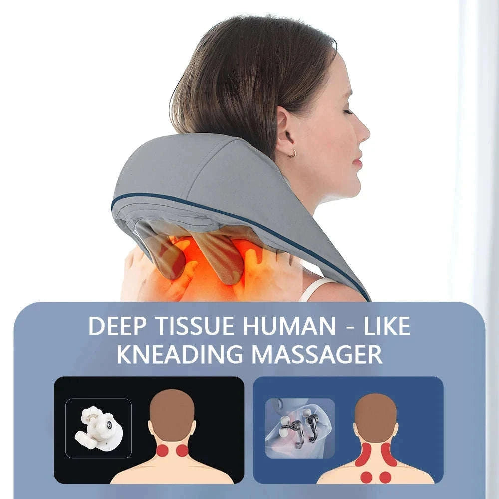 26W Brushless Neck and Shoulder Massager with Heat-20W-White