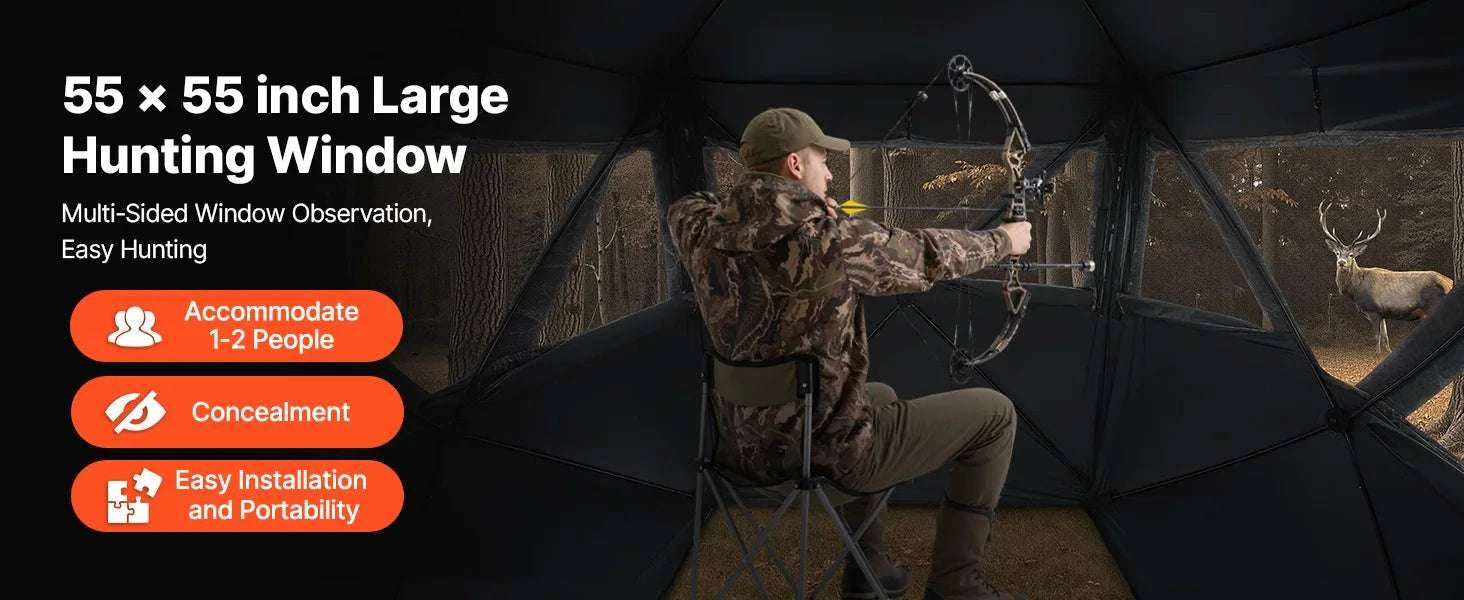 270° See-Through Hunting Blind for 2–3 People with Pop-Up Setup-55inch / CZECH REPUBLIC