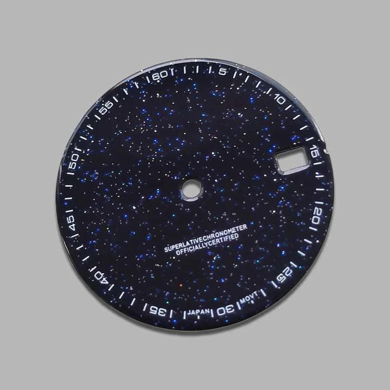 28.5mm Blue Gold Sand Dial for NH35 NH36 Watch Mods-Black and blue / 28.5mm S