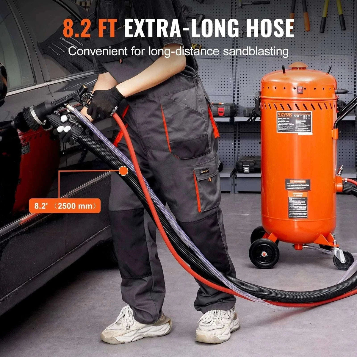28 Gallon Dustless Vacuum Sand Blaster with 1200W System-125PSI / CZECH REPUBLIC