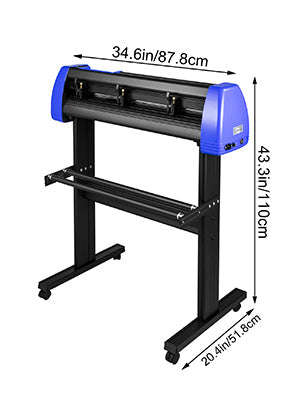 28 Inch Vinyl Cutter Machine with Floor Stand and 20 Blades-Blue 28 Inch / United States