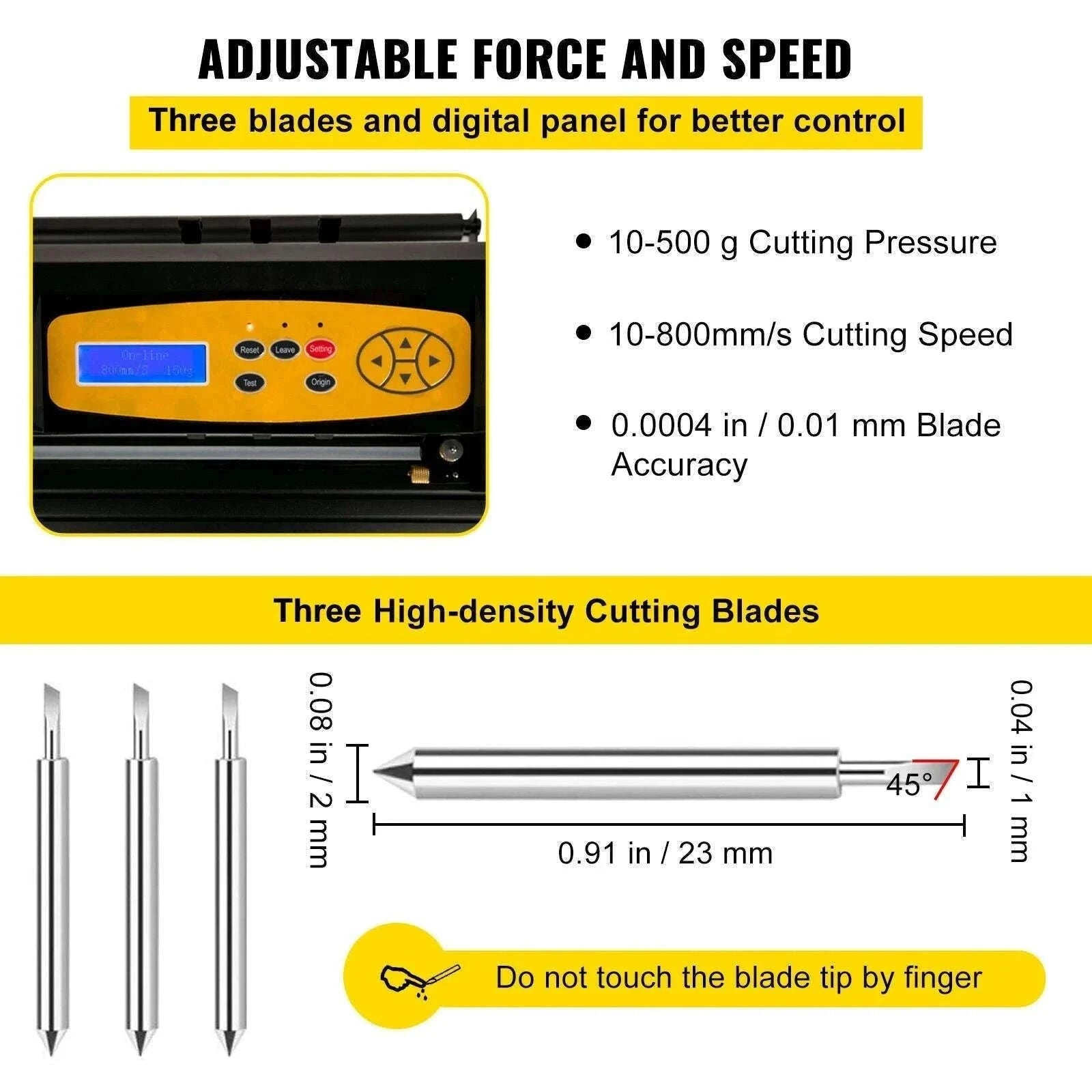 28-Inch Vinyl Cutter Plotter with Adjustable Speed & Force Kit-28in / france