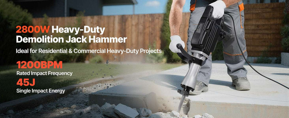 2800W Electric Demolition Jack Hammer 1200 BPM Concrete Breaker Kit-3000W 1PC / spain