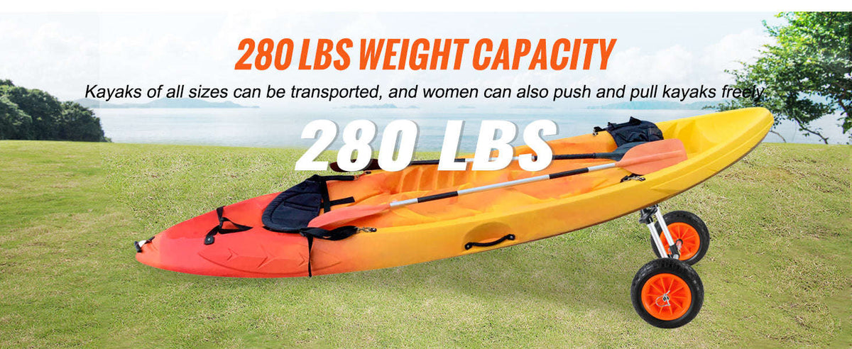 280lbs Kayak Trailer Cart with 10 Solid Tires and Adjustable Width-280lbs / france