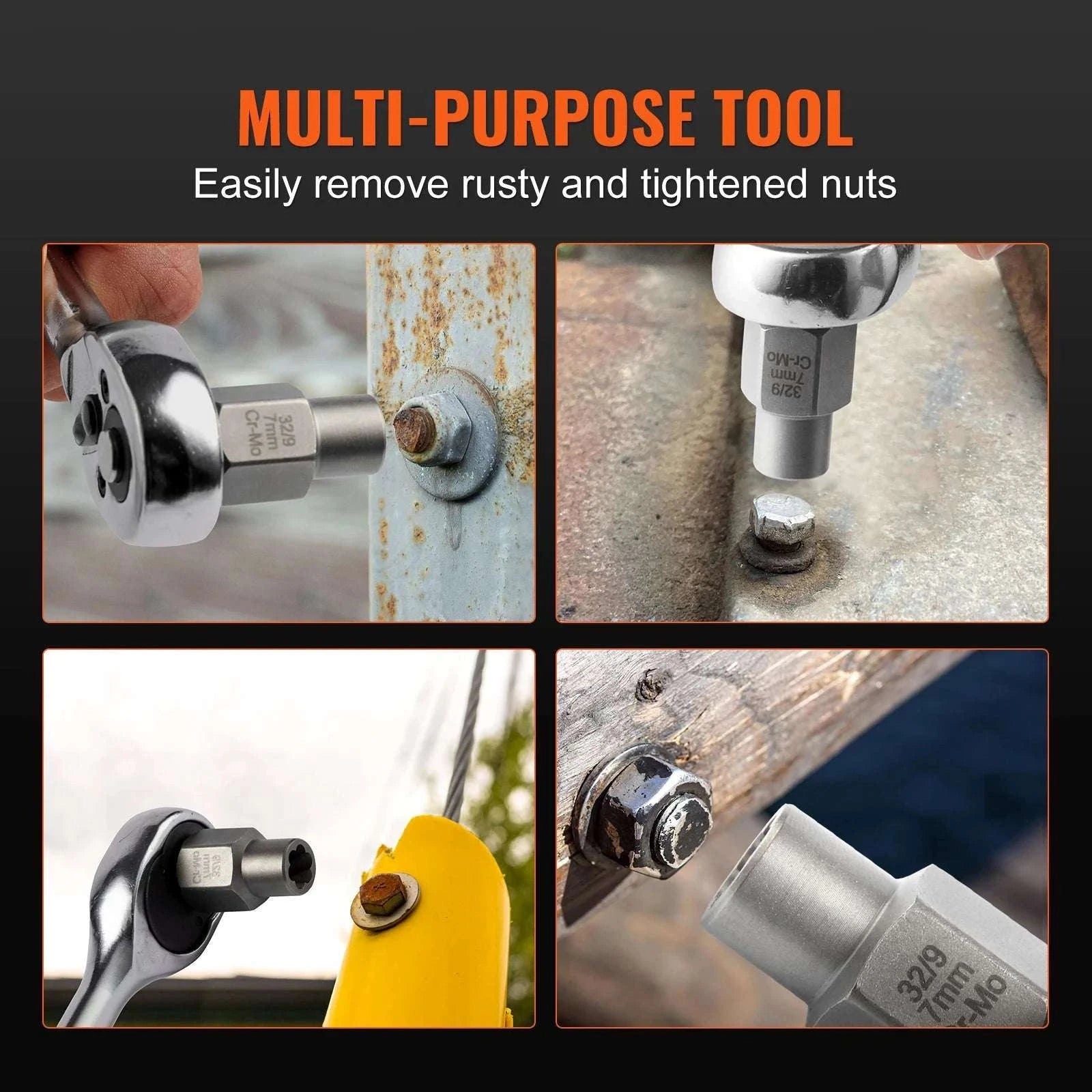 29-Piece Bolt Extractor Set for Removing Stripped Rusty Nuts-29PCs w Case / United States