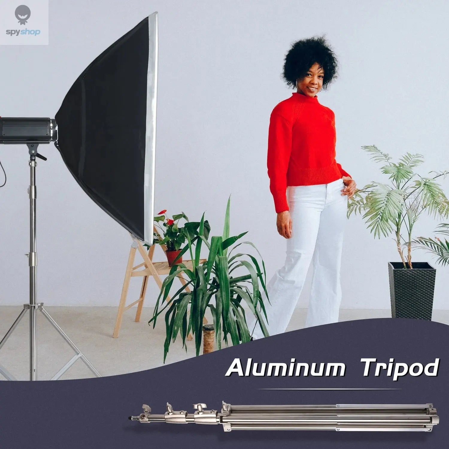290cm Air Pressure Tripod Bearing 10kg for Camera Stainless Steel Light Stand For Ring Light Live Youtube and Photography Soft 