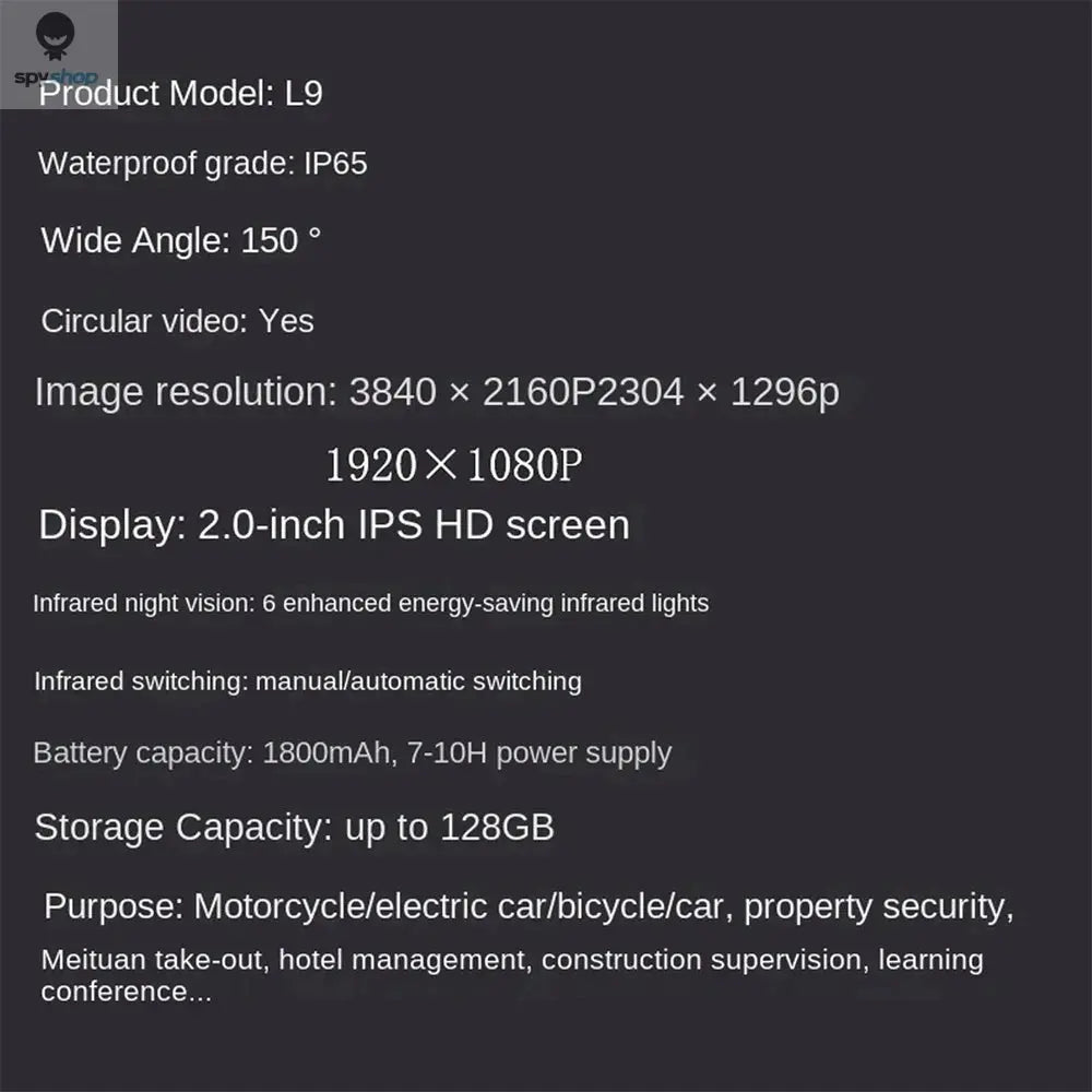 2K Wifi Hotspot Body Camera Law Enforcement Recorder DVR IR Night Vision Wearable Cam Bike Motorcycle Waterproof Mini Camcorders 