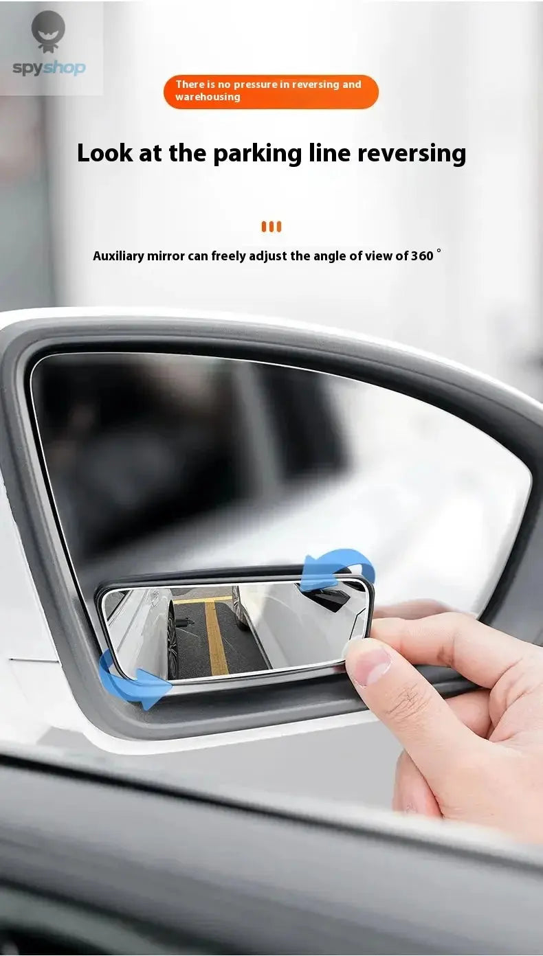 2Pcs 360 Degree Adjustable Blind Spot Mirror Car Auxiliary Rearview Convex Mirror Round Frame Wide Angle Mirrors for Car Reverse 
