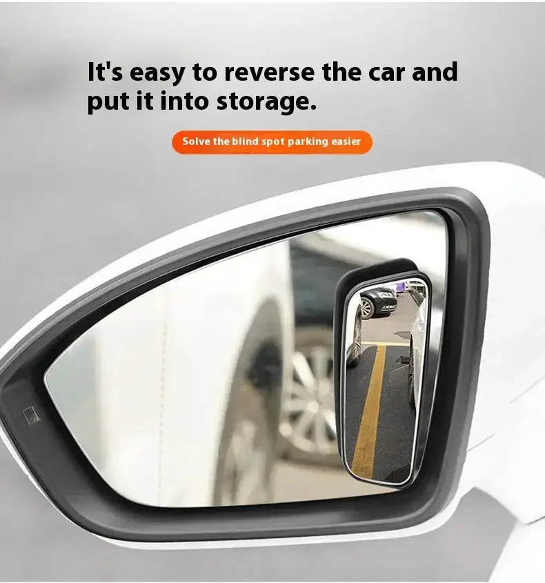 2Pcs 360 Degree Adjustable Blind Spot Mirror Car Auxiliary Rearview Convex Mirror Round Frame Wide Angle Mirrors for Car Reverse 